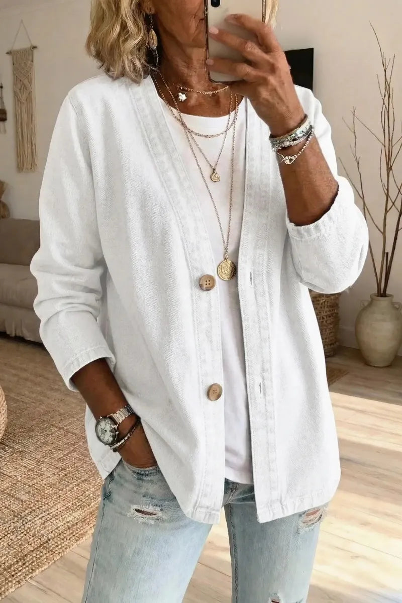 Women's Casual Denim Cardigan