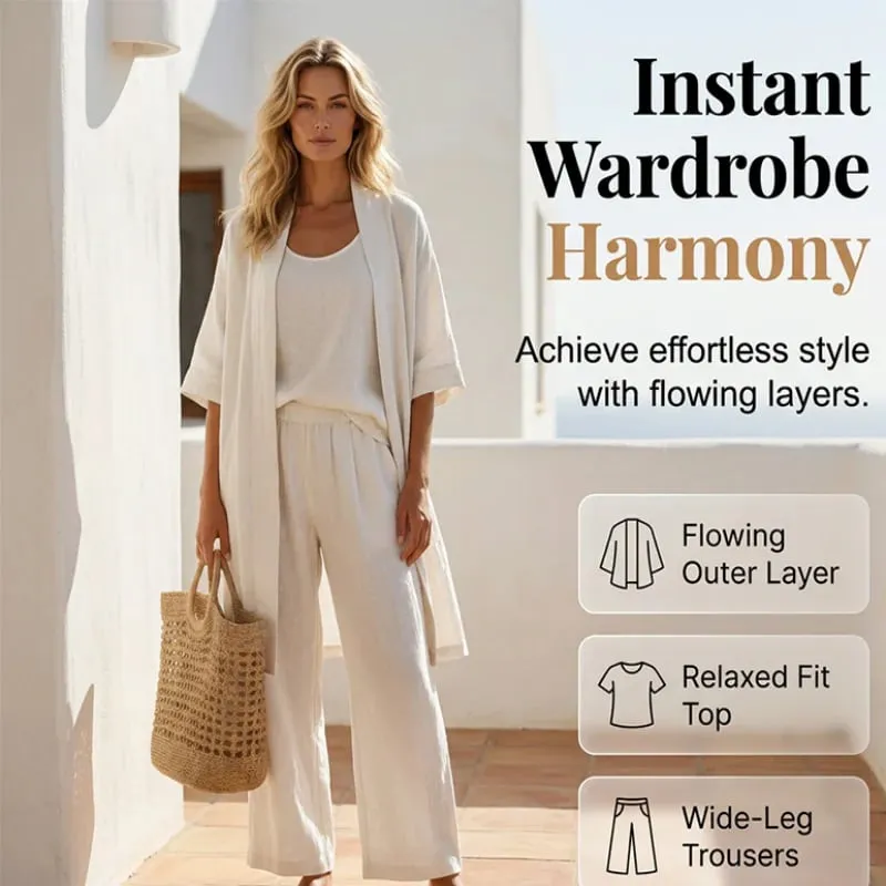 Big sale🔥Women's Three-Piece Linen Set🌿