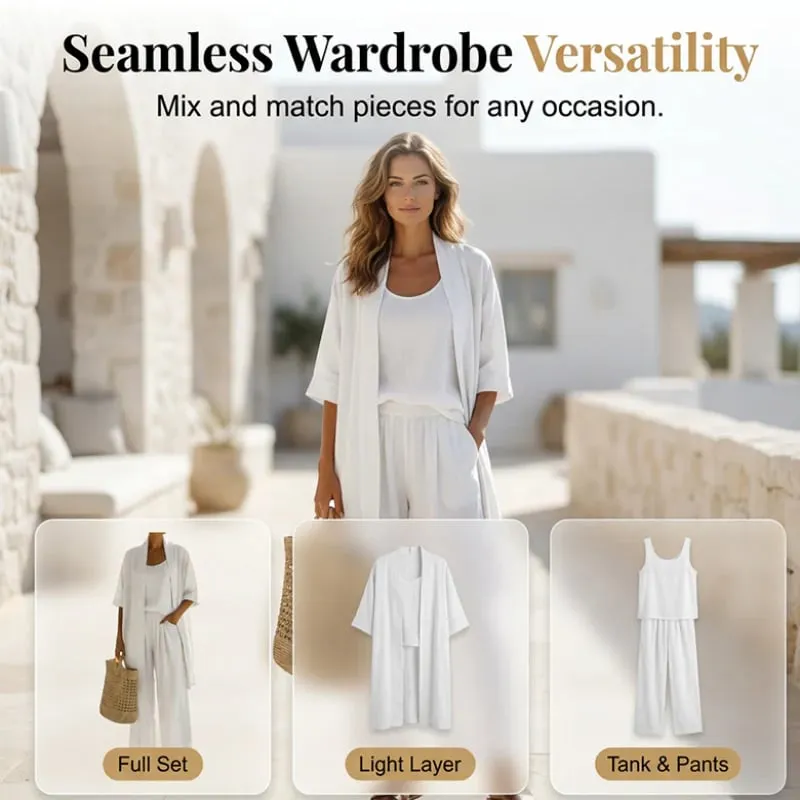 Big sale🔥Women's Three-Piece Linen Set🌿