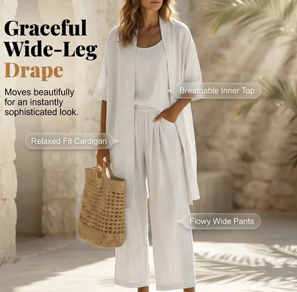 Big sale🔥Women's Three-Piece Linen Set🌿