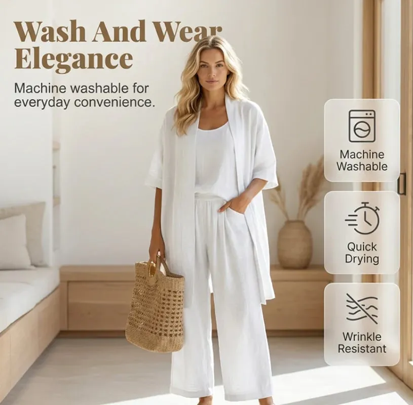 Big sale🔥Women's Three-Piece Linen Set🌿