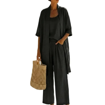 Big sale🔥Women's Three-Piece Linen Set🌿