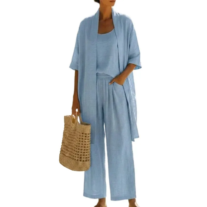 Big sale🔥Women's Three-Piece Linen Set🌿