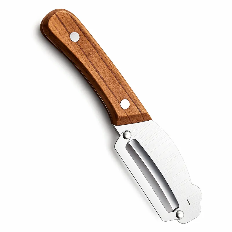 ✨Hot Sale✨Multi-Functional Vegetable Peeler for Kitchen, Ultra-Sharp Stainless Steel Blade with Wooden Handle and Bottle Opener (2 Pcs)