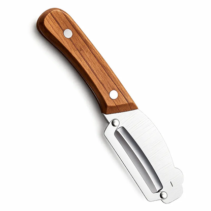 ✨Hot Sale✨Multi-Functional Vegetable Peeler for Kitchen, Ultra-Sharp Stainless Steel Blade with Wooden Handle and Bottle Opener (2 Pcs)