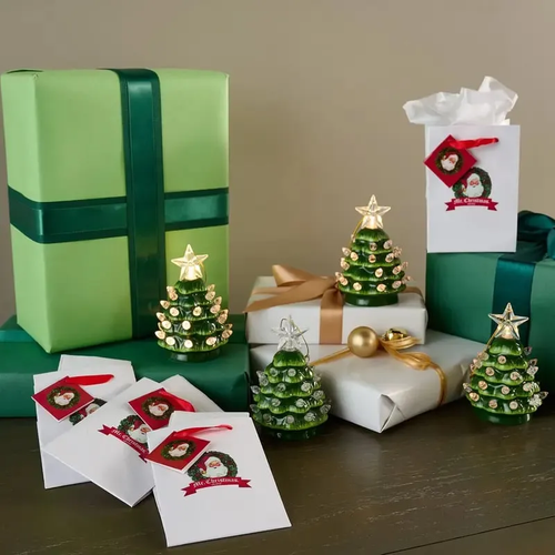 🔥HOT SALE🔥Christmas Set of 4 Mini Nostalgic Tree Ornaments with Gift Bags