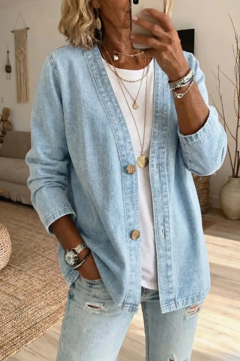 Women's Casual Denim Cardigan