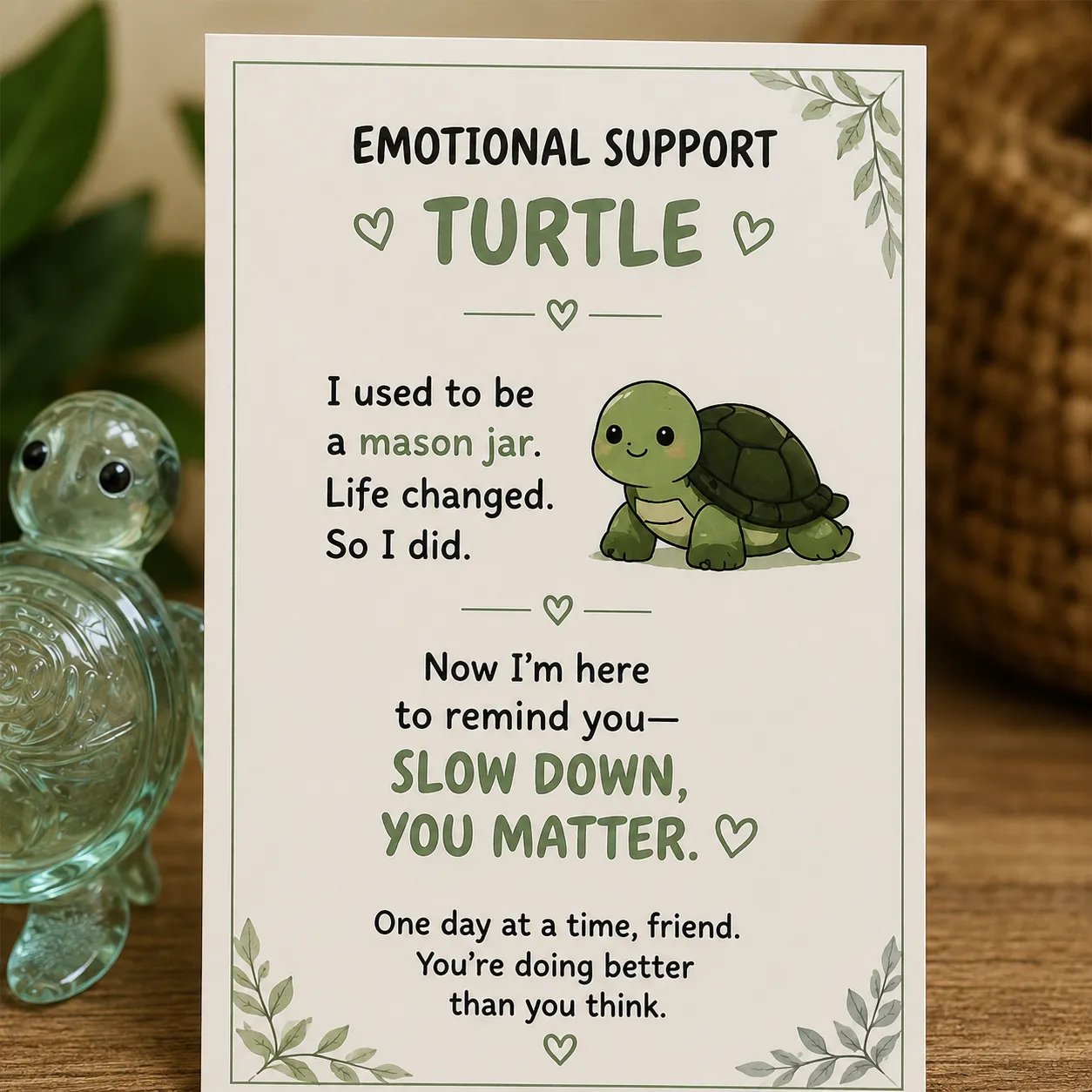 🌸🐝🦉 Emotional Support Glass Animal Gift Set – A Meaningful Little Reminder That You Matter 💕