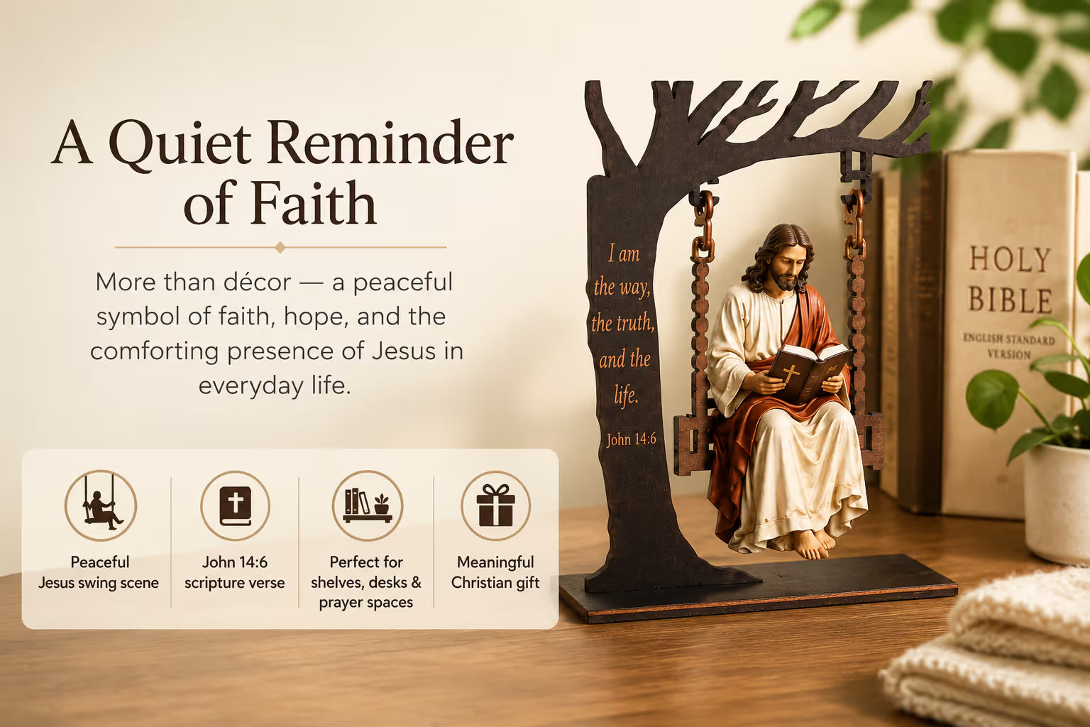 🔥✝️📚Christian Jesus Swing Ornament