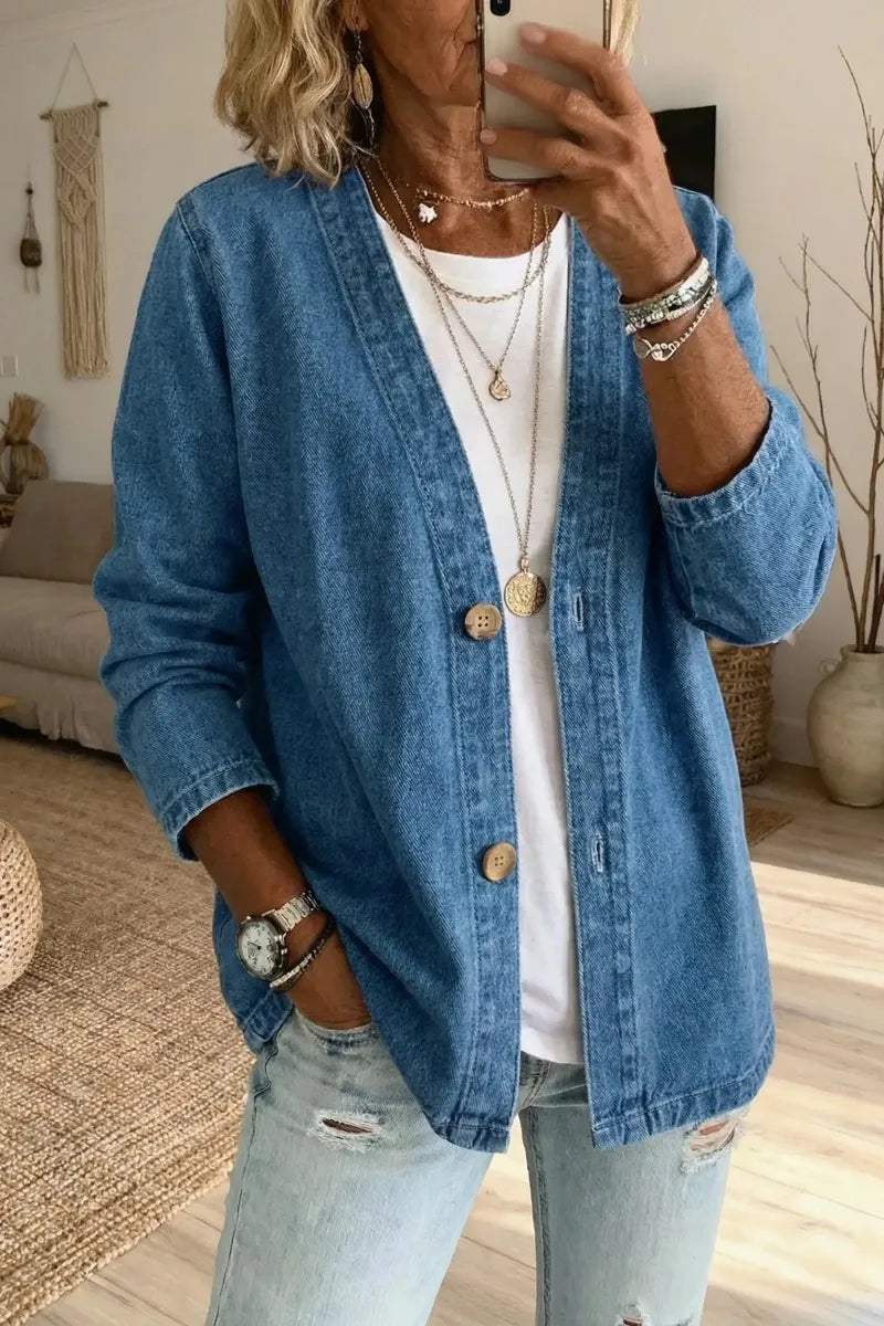 Women's Casual Denim Cardigan