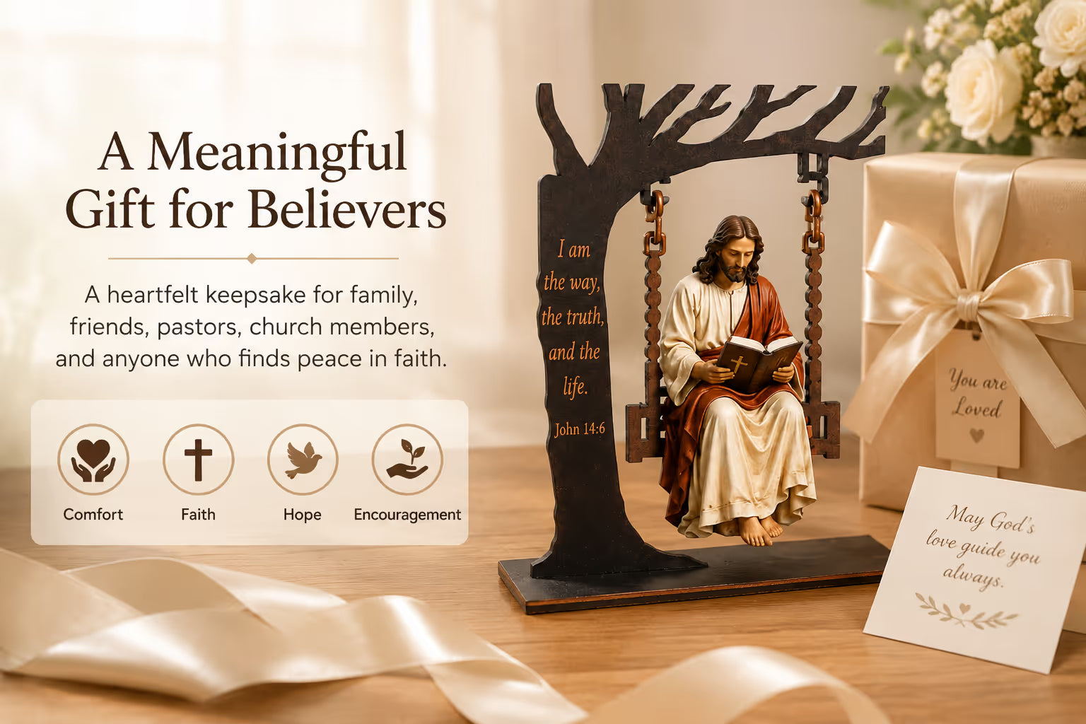 🔥✝️📚Christian Jesus Swing Ornament