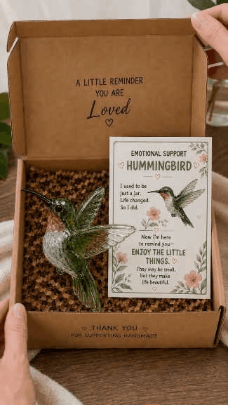 🌸🐝🦉 Emotional Support Glass Animal Gift Set – A Meaningful Little Reminder That You Matter 💕