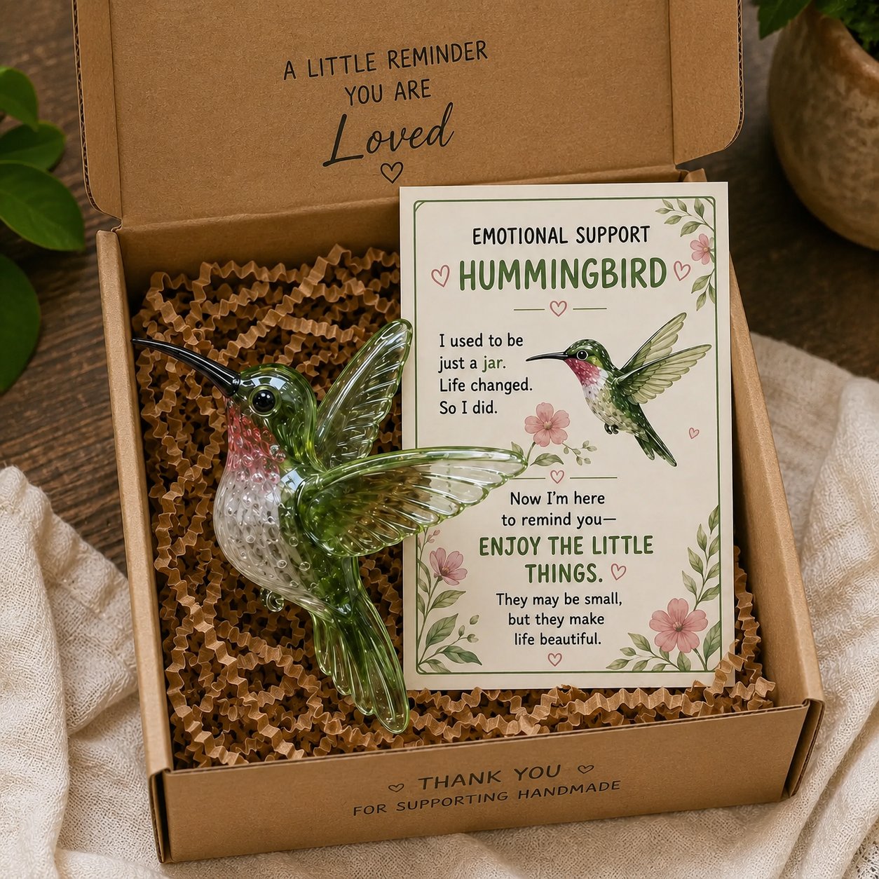 🌸🐝🦉 Emotional Support Glass Animal Gift Set – A Meaningful Little Reminder That You Matter 💕