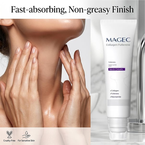 ⏰ Reduces Wrinkles and Double Chin,Five Rollers for All Around Massage,Neck Firming Cream