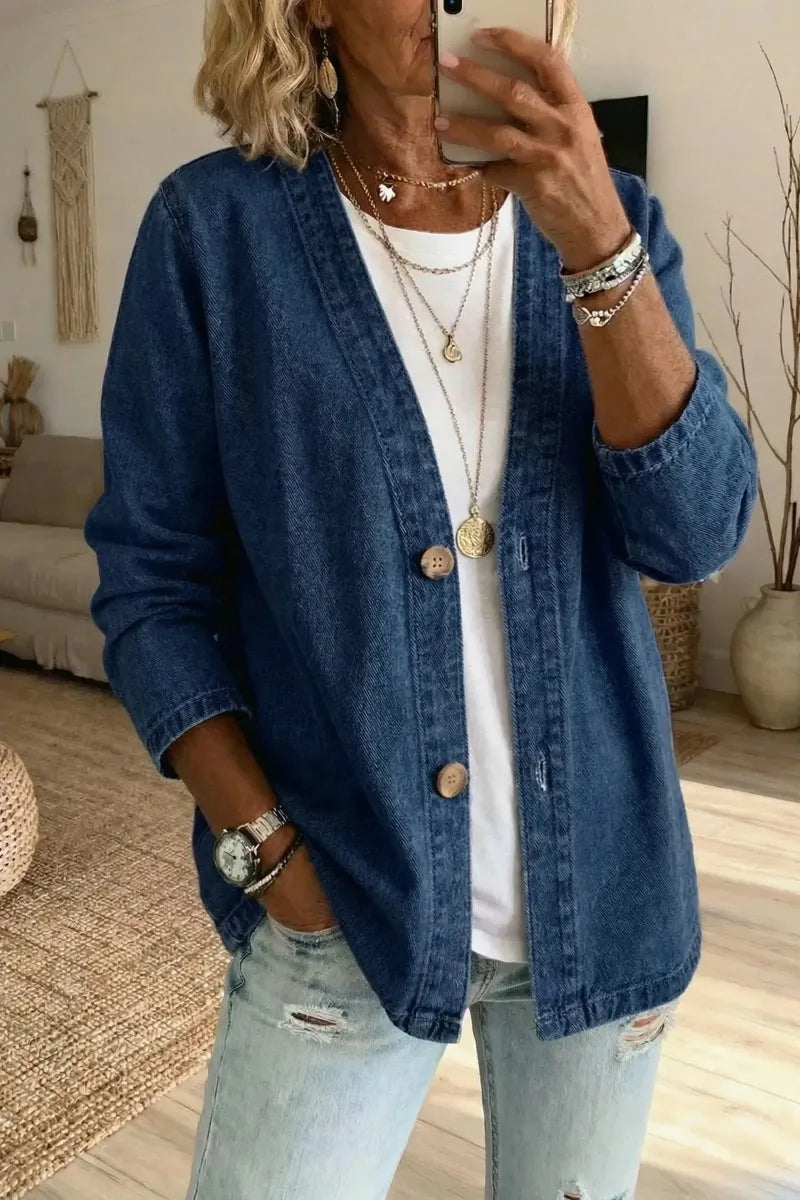 Women's Casual Denim Cardigan